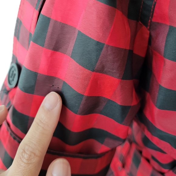 Burberry trench coat/dress in red Buffalo check - Picture 12 of 16